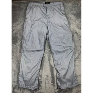 Bobby Jones Collection Mens XL Golf Rain Pants Blue Micro Check Lined Zipped Hem